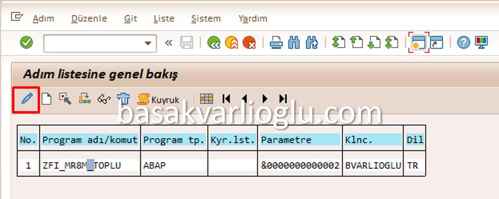 SAP iş oluştur