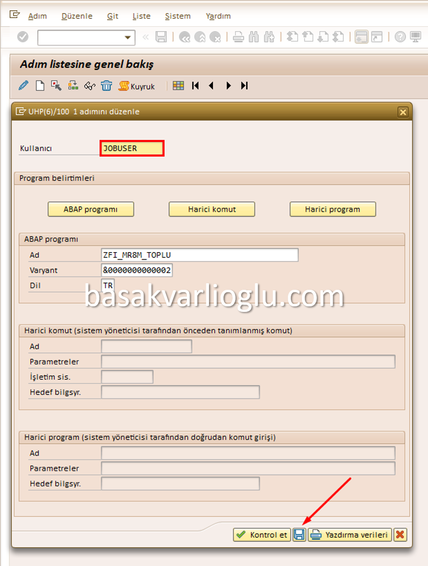 SAP iş oluştur